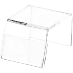 Plymor Clear Acrylic Sign-Holder Display Riser, 1.25" H x 1.75" W x 2.25" D (3/32" thick) (1" x 1.75" Sign)
