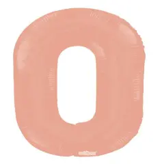 34" Numeral 0 Balloon - Rose Gold, 1ct