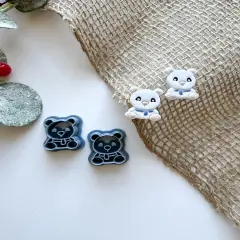 POLAR BEAR STUD | CHRISTMAS | CLAY CUTTER