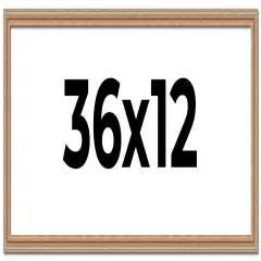 Panoramic Deco Brown Picture Frame - UV Acrylic, Foam Board Backing, Hanging Hardware