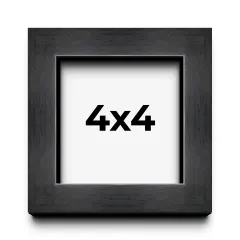 Square Shadow Box 1" Depth Grey Picture Frame - UV Acrylic, Backing, Hanging Hardware