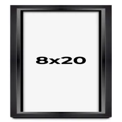 Panoramic Modern Shadow Box 1.5" Depth Black Frame - UV Acrylic, Backing, Hanging Hardware