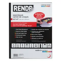 Crescent Rendr Hardbound Sketchbook - 8-1/2" x 11", 100 lb, 48 Sheets