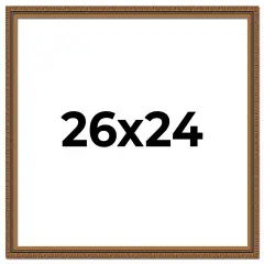 Photo Size Classic Gold Picture Frame - UV Acrylic, Foam Board Backing, Hanging Hardware