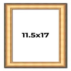 Traditional Gold Picture Frame - UV Acrylic, Foam Board Backing, Hanging Hardware