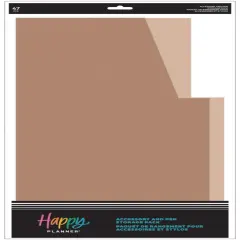 Happy Planner Sticker Pad, Accessory And Pen Storage Pack-Tan Woven Print