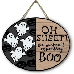 Halloween Spooky Ghost Door Sign