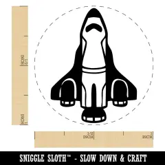Space Shuttle Ship Rocket Science Self-Inking Rubber Stamp Crafting Planners Pink