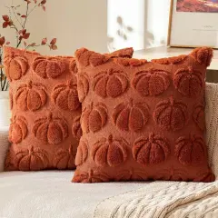 Autumn Decorations Rust Pumpkin Accent Pillowcase