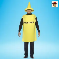 Adult Mustard Costume with Hat Ideal for Group or Couple Parties