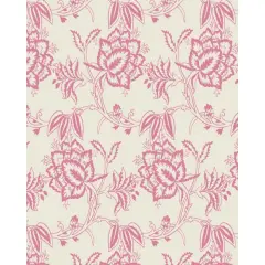 Paris Pink Floral White Cotton Fabric by The Yard | By the Yard | Sewing and Crafting | 44 inches wide