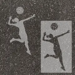Volleyball Player Parking Space Stencil | High School Senior Parking Spot Stencil | Reusable Stencil | Stencil Ease |