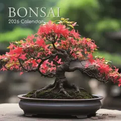The Gifted Stationary 2026 Square Wall Calendar, Bonsai, 16-Month Floral Theme Hanging Calendar with 180 Reminder Stickers, Month Planner for Creative Spaces, 12x12 In Multicolor