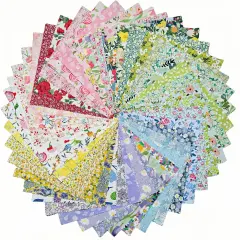 Precut Fabric 10 inch Squares for Quilting Crafts, Multi-Color
