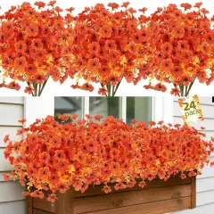 24 Bundles Artificial Fall Flowers