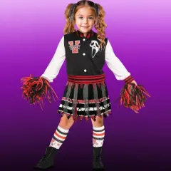 Toddler Scream for the Team Cheerleader Costume Ghost Face Halloween Dress