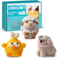 Animal Crochet Kit for Kids and Adults