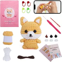 Fox Crochet Kit for Beginners Adults & Kids