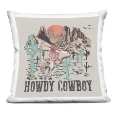 Stupell Industries Howdy Cowboy Vintage View Indoor Pillow, 18 x 7 x 18