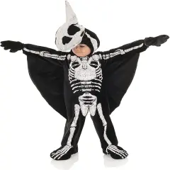 Underwraps Pterodactyl Fossil Toddler Childs Halloween Costume Black/White