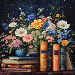 Flower Diamond Art Kits for Adults, DIY 5D Diamond Painting Kits , 12x16inch