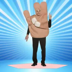 The Shocker Costume Funny Hand Gesture Adult Tunic Set