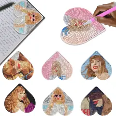 6PCS Taylor Diamond Art Bookmarks,Taylor Bookmark Gifts