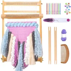 15.7 11.8in - Wooden Multi-Craft Weaving Loom Large Frame to Handcraft