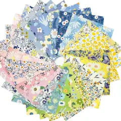 25Pcs Floral Precut Fabrics for Quilting (