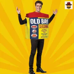 Adult's Old Bay Seasoning Can Costume Funny Food Spice Tunic Funny Seasoning Outfit