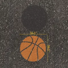 Basketball Parking Space Stencil | High School Senior Parking Spot Stencil | Reusable Stencil | Stencil Ease |