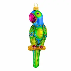 Metzler Bros. 5.25 In Parrot 2 Christmas Tree Ornament , Christmas Decor Vibrant Bird Ornament Multicolored