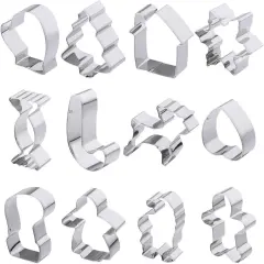 12-Piece Christmas Cookie Cutter Set &ndash; Gingerbread, Tree & More