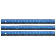 Easy Read&trade; Ruler, Stainless Steel, Blue/Black, 18", Pack of 3