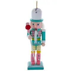 5" Wooden Pastel Nutcracker Ornaments Pastel Green