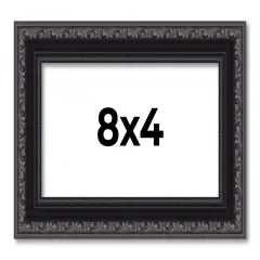 Panoramic Antique Red Picture Frame - UV Acrylic, Foam Board Backing, Hanging Hardware