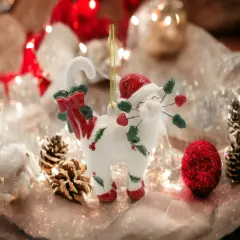 Ceramic Christmas Whisker Cat Ornament, Home D&eacute;cor, Gift for Her, Gift for Mom, Kitchen D&eacute;cor, Christmas D&eacute;cor, Cat Lover Gift