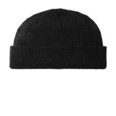 Port Authority&reg; Thermal Knit Cuffed Beanie, 100% Acrylic Chunky Waffle Knit Hat Deep Black