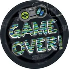 Gamer Birthday Round 9" Dinner Plates 8ct