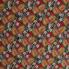 1 Yard Tiare Split Leaf Monstera Poly Cotton Fabric For Sewing Crafts And Home D&eacute;cor Projects 44/45 Inches Red Orage