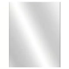 Clear Glass Frameless 36x30 Rectangular Bathroom Wall Mirror