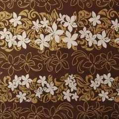 1 Yard Tiare Garden Glitter Polyester Poplin Fabric 60 Inch Width Brown