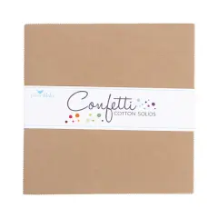 Confetti Cotton 10" Square Pack (Layer Cake / 10" Stacker) in Pebble byfor Riley Blake (10-120-PEBBLE-42)