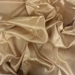 1 Yard Crystalized Liquid Bridal Satin Fabric with Reflective Shimmering Surface for Gowns Costumes and Decor 59/60 Inch Width Champagne Gold