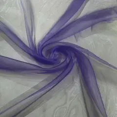 1 Yard Crystal Organza Fabric Sheer Lightweight Textile with Soft Flow for Dresses Linings and Costume Design Purple