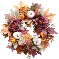 20Inch Fall Wreaths for Front Door,Fall Wreath,Fall Decorations