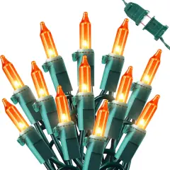 2 PACK - Orange Thanksgiving Mini Lights - Orange