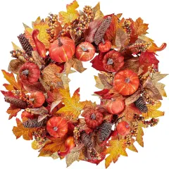 18&rsquo;&rsquo; Autumn Artificial Fall Wreath