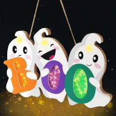 Halloween Welcome Sign,Outdoor Hanging Lighted Sign