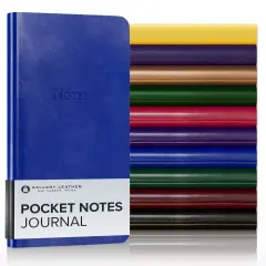 Pocket Notes Leather Journal by Gallery Leather - 6"x3.25" Acadia Malibu
